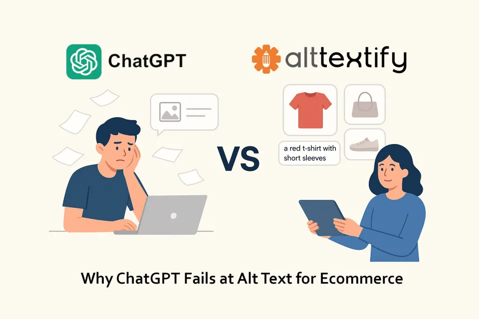 Why Ecommerce Store Owners Struggle with ChatGPT for Alt Text — and How AltTextify Solves It at Scale